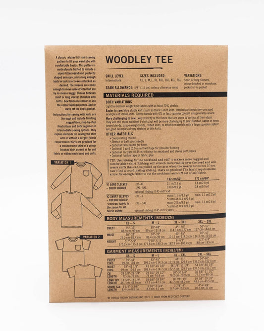 Woodley Tee Tissue Sewing Pattern - Men's Sizing