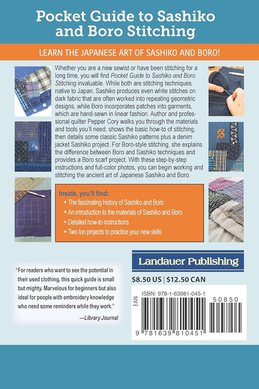 Pocket Guide to Sashiko & Boro Stitching- Carry Along Guide