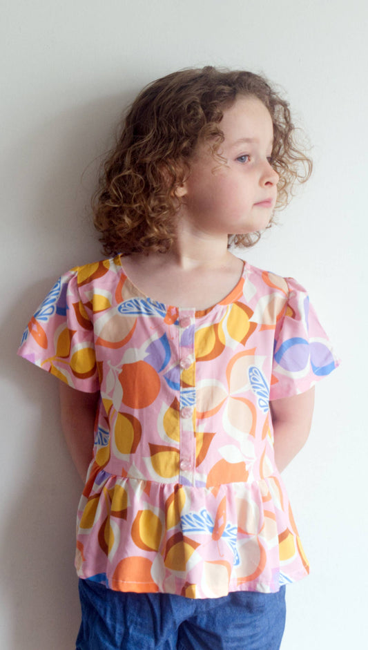 Peplum Shirt Sewing Pattern for Kids