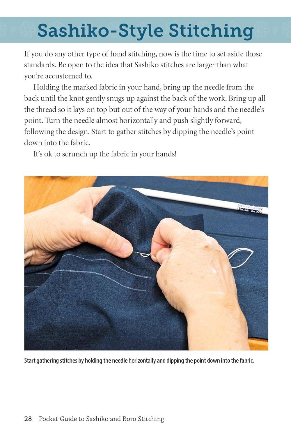 Pocket Guide to Sashiko & Boro Stitching- Carry Along Guide