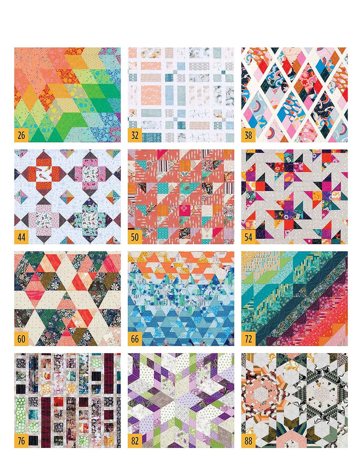 Fat Quarter Patchwork Quilts - 12 Beginner Patterns
