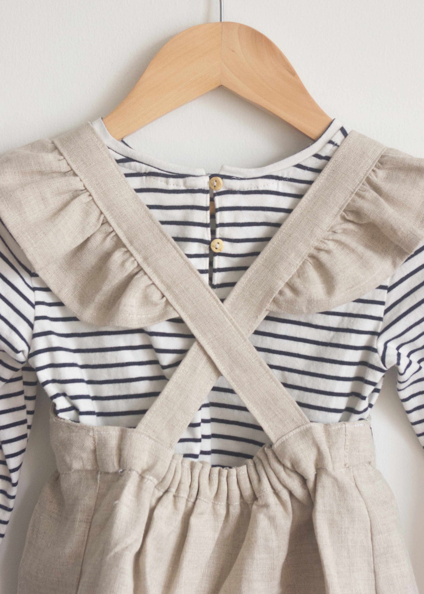 Pinafore Ruffle Dress Sewing Pattern for Girls