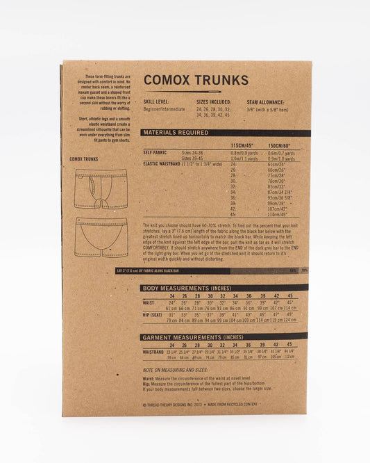 Comox Trunks Tissue Sewing Pattern