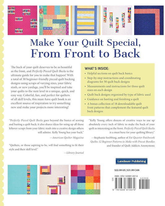 Perfectly Pieced Quilt Backs - The Scrap-Smart Guide