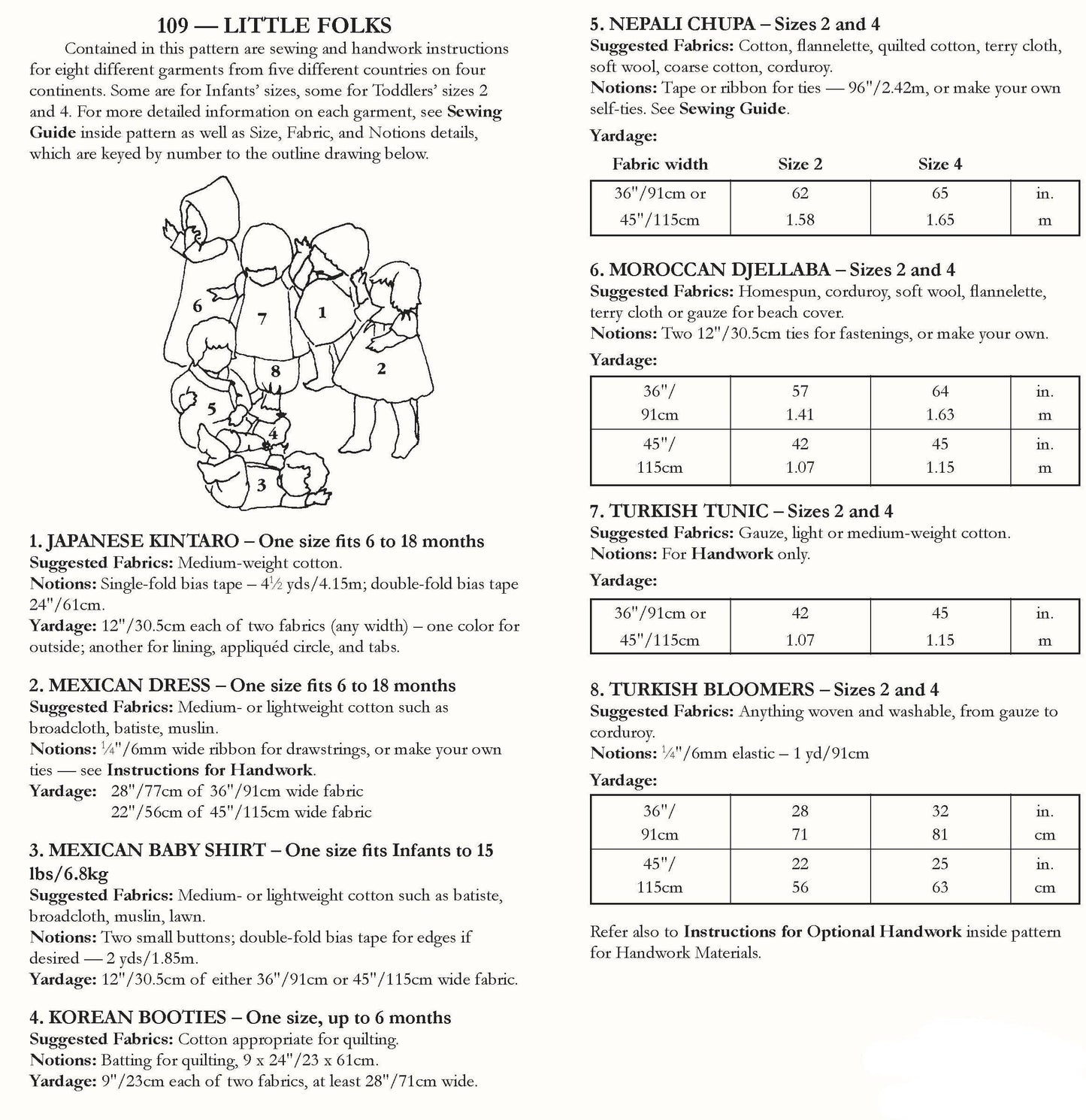 109 Little Folks - Sewing Pattern
