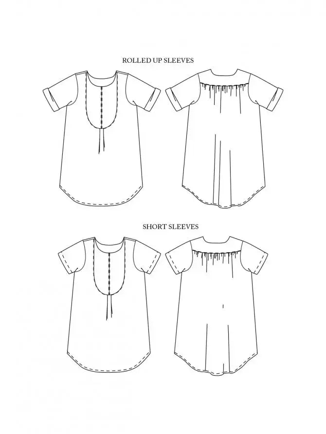 The Dress Shirt Sewing Pattern UK 8-18