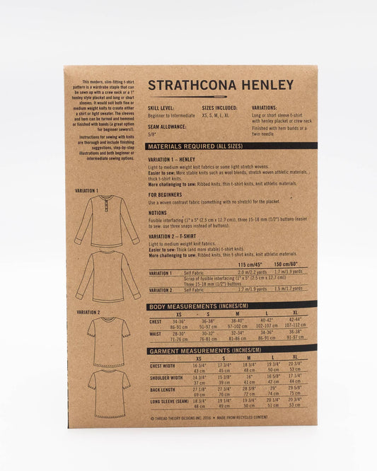 Strathcona Henley Tissue Sewing Pattern