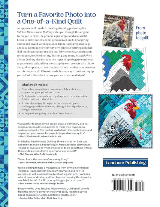 Stitched Photo Mosaic Quilting - A Unique Grid Technique