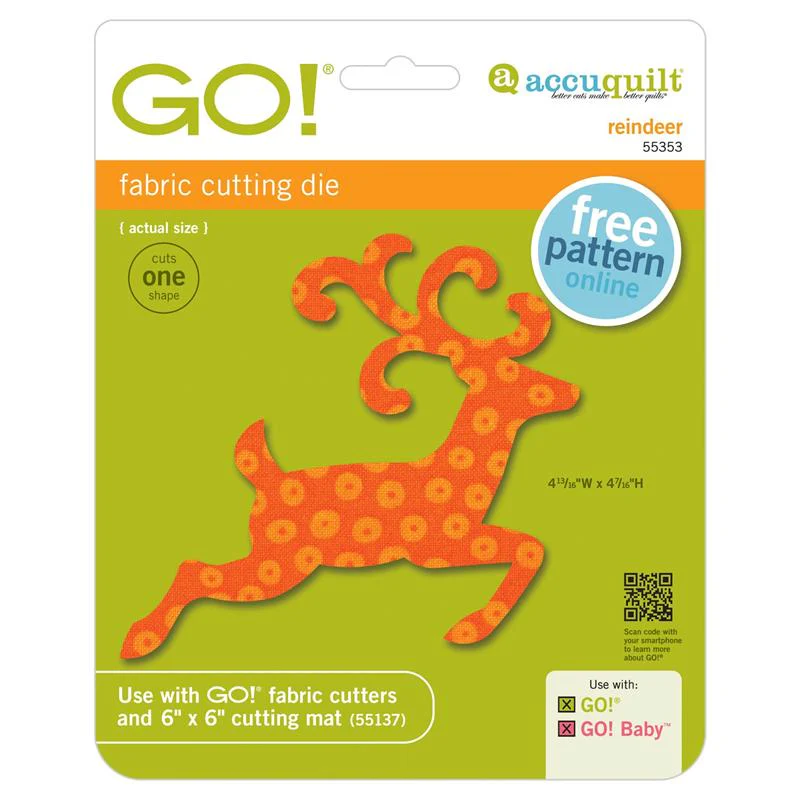 AccuQuilt Go! Die Reindeer 55353