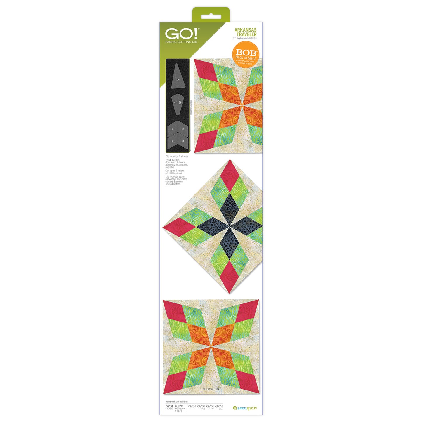 AccuQuilt GO! Arkansas Traveler-12″ Finished