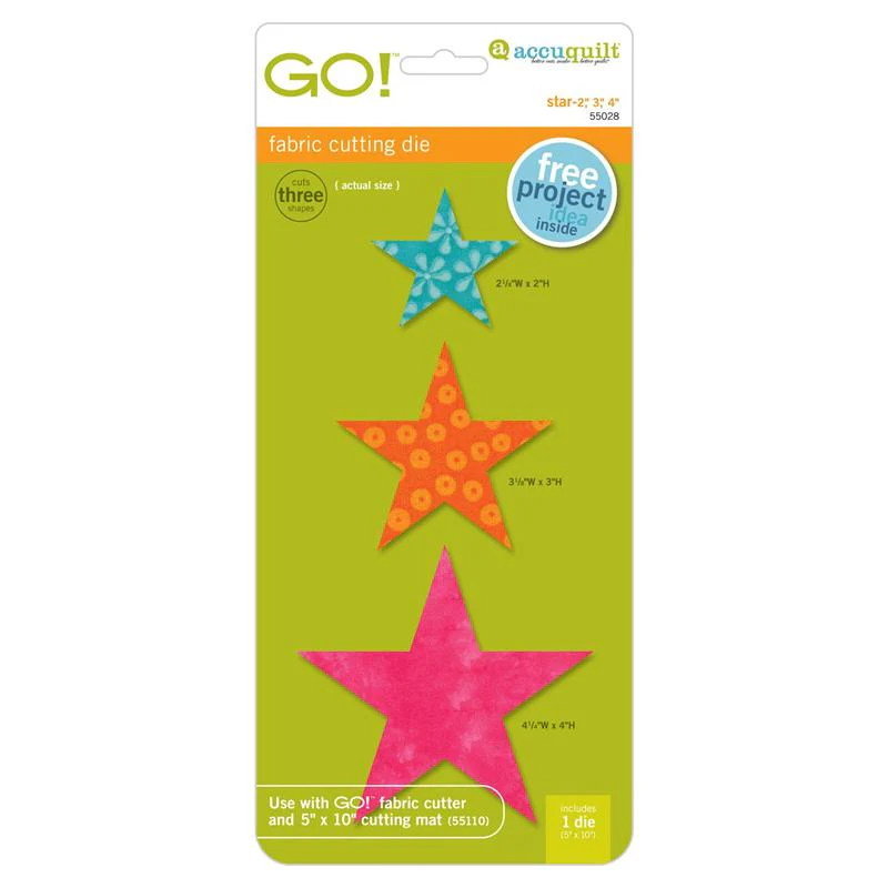 AccuQuilt GO! Die Star-2", 3", 4" 55028