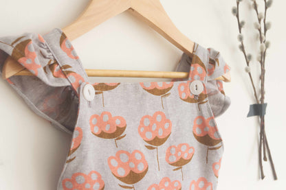 Pinafore Ruffle Dress Sewing Pattern for Girls