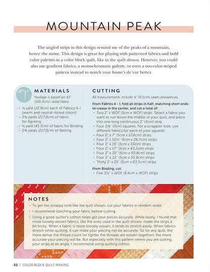 Color Block Quilt Making -12 Quick and Easy Statement Pieces