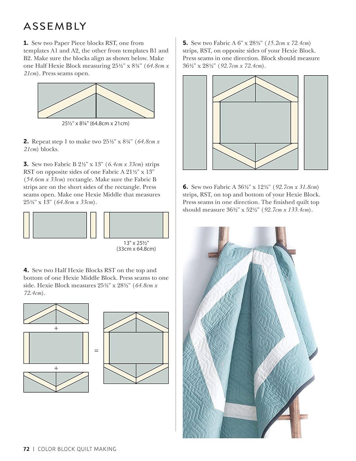 Color Block Quilt Making -12 Quick and Easy Statement Pieces