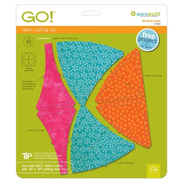 AccuQuilt Go! Die Winding Ways 8" Finished 55069