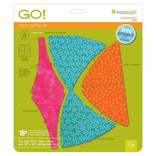 AccuQuilt Go! Die Winding Ways 8" Finished 55069