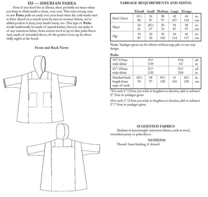 153 Siberian Parka - Sewing Pattern