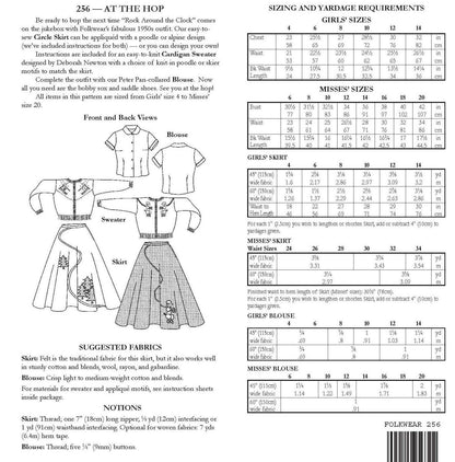 256 At The Hop - Sewing Pattern