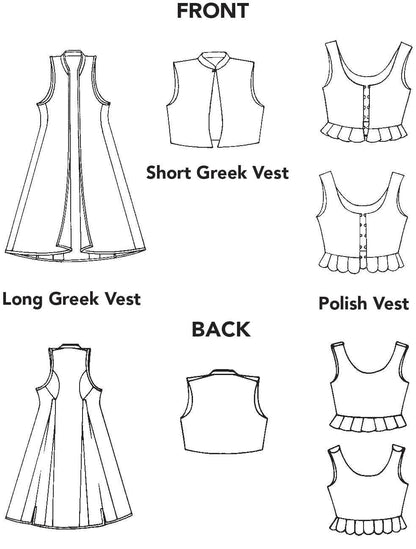 126 Vests from Greece and Poland - Sewing Pattern