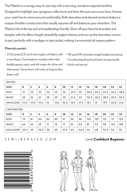 Matcha Top Sewing Pattern