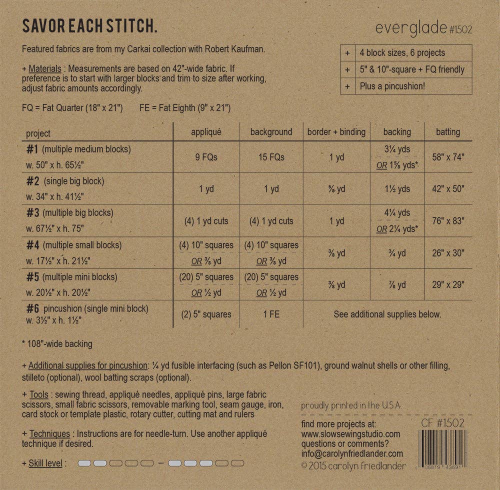 Everglade Quilt Pattern