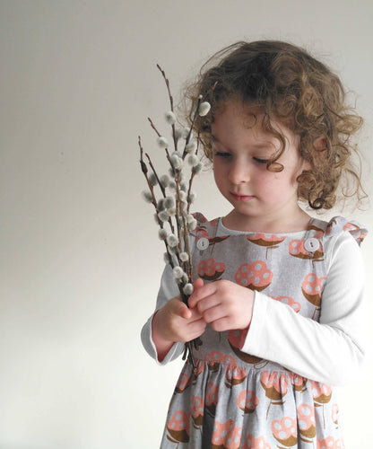 Pinafore Ruffle Dress Sewing Pattern for Girls