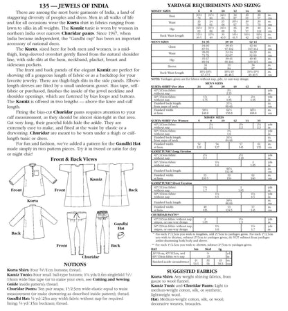 135 Jewels of India - Sewing Pattern