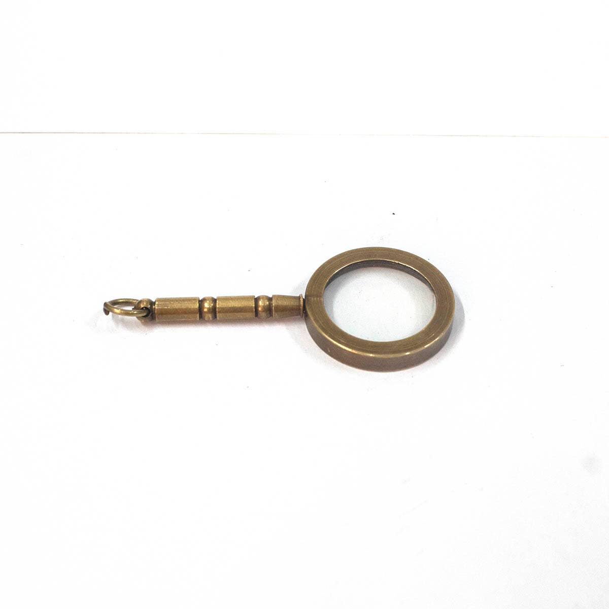 41mm x 11mm Vintage Brass Handheld Magnifying Glass, each