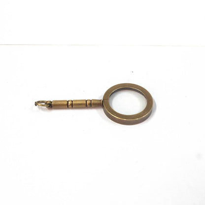41mm x 11mm Vintage Brass Handheld Magnifying Glass, each