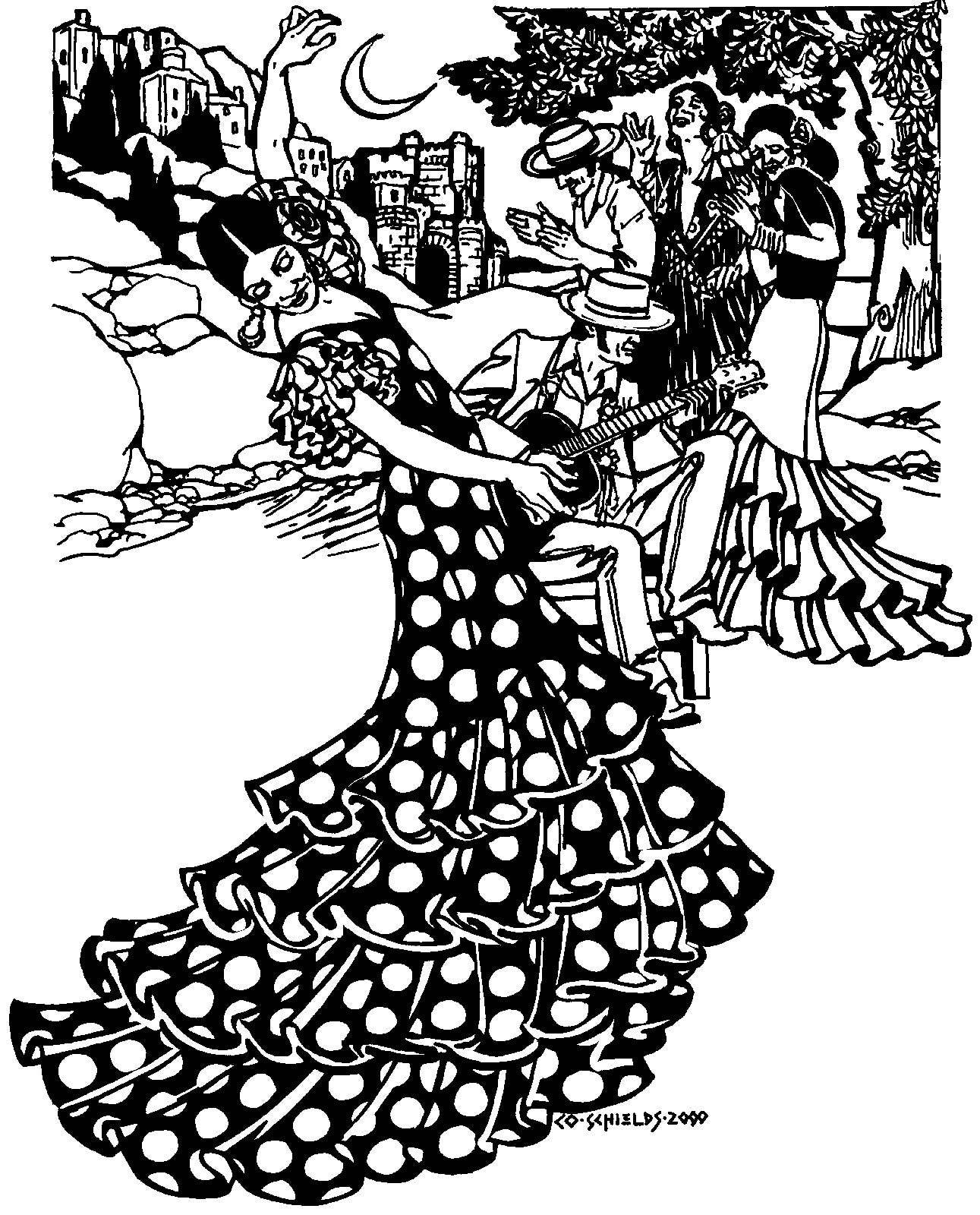 140 Flamenco Dress and Practice Skirt - Sewing Pattern