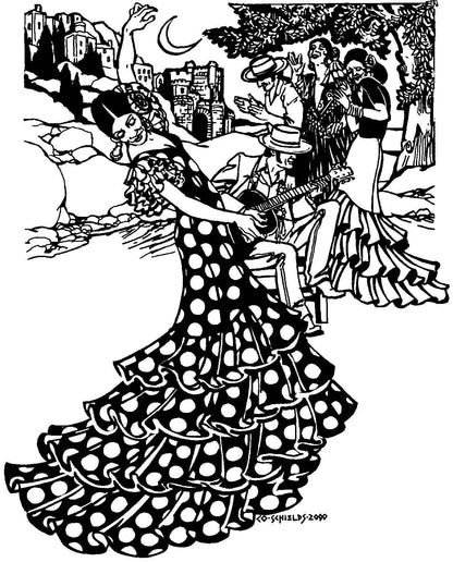 140 Flamenco Dress and Practice Skirt - Sewing Pattern