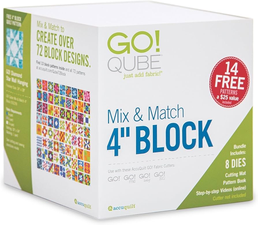 Accuquilt GO! Qube Mix & Match 4" Block
