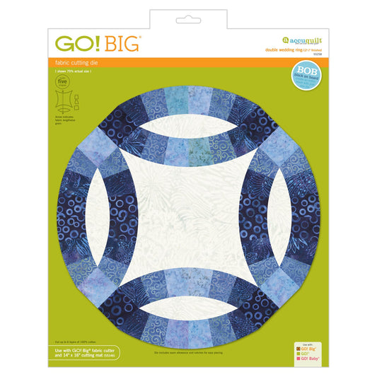AccuQuilt GO! Big Double Wedding Ring - 12 1/2" Finished - 55258
