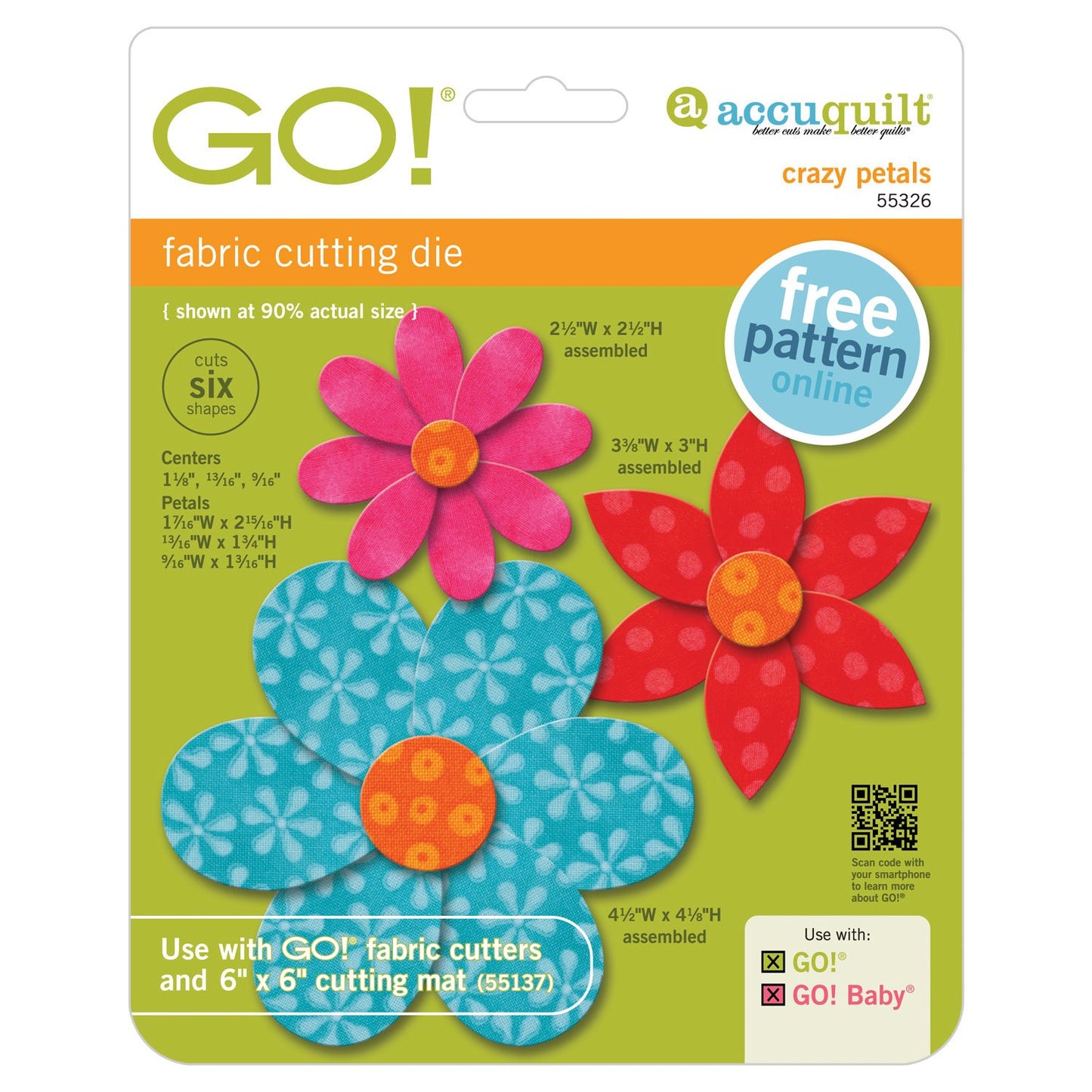 AccuQuilt GO! Crazy Petals Die - 55326
