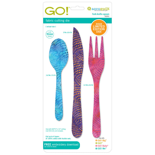 AccuQuilt GO! Fork Knife Spoon Limited Edition Die