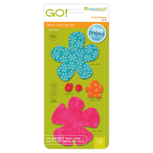 AccuQuilt GO! Funky Flowers Die - 55042