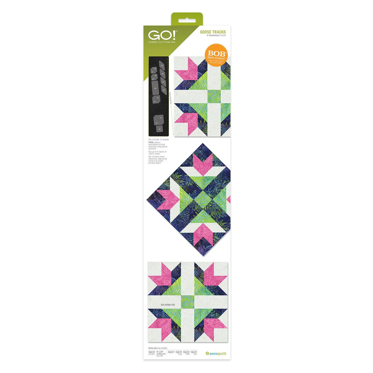 AccuQuilt GO! Goose Tracks 55536