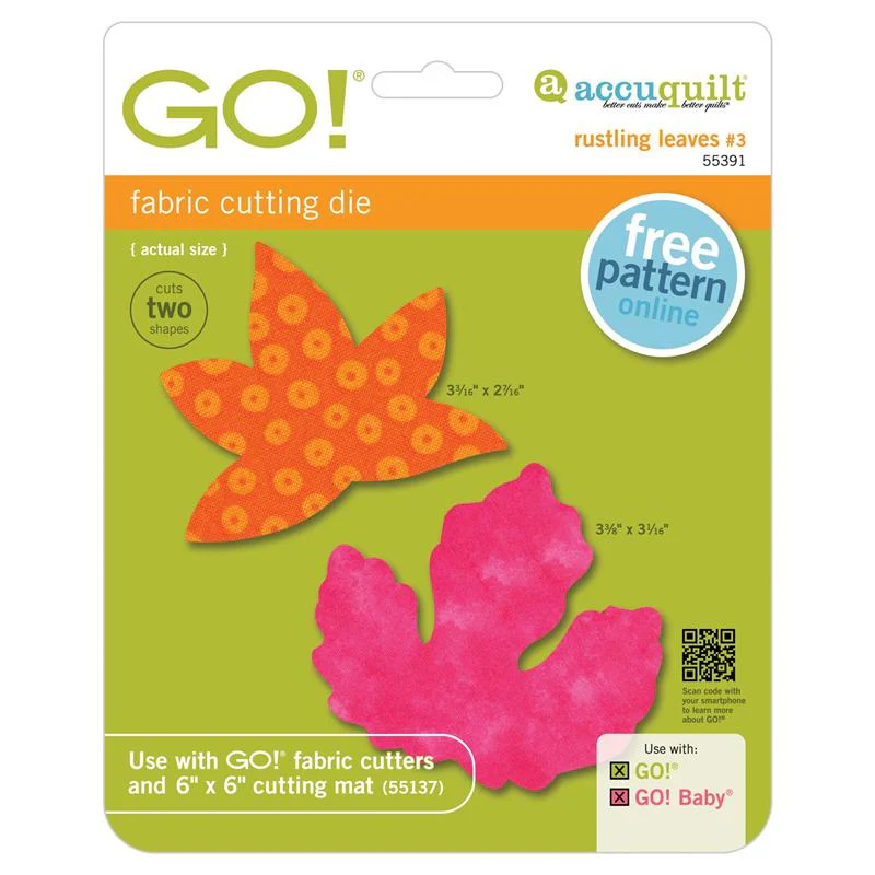 AccuQuilt GO! Die Rustling Leaves #3- Sweetgum and Poplar (Small) 55391