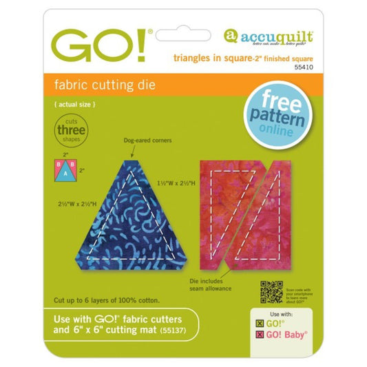 AccuQuilt GO! Triangles in Square-2" Finished Square Die